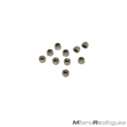 ULTIMATE RACING - M2.5mm Nut, Silver, Steel (10pcs)