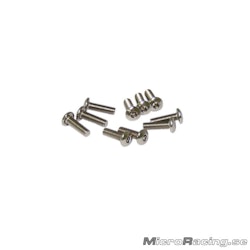 ULTIMATE RACING - M4x12mm Button Head Screws, Hex (10pcs)