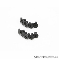 KYOSHO -M3x6mm Flat Head Screws, Hex (10pcs)