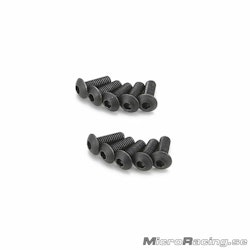 KYOSHO - M3x8mm Button Head Screws, Hex (10pcs)