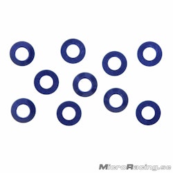 KYOSHO - M3 Cone Washer, Blue, Aluminum (10pcs)