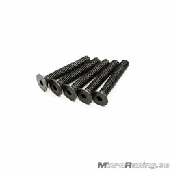 KYOSHO - M4x25mm Flat Head Screws, Hex (5pcs)