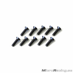 KYOSHO - M3x12mm Flat Head Screws, Hex (10pcs)