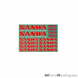 SANWA - Dekal Ark - Röd - 235x165mm
