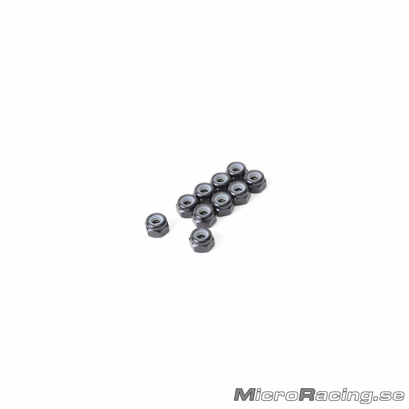 SCHUMACHER - M3 Nylon Nut, Black, Aluminum (10pcs)