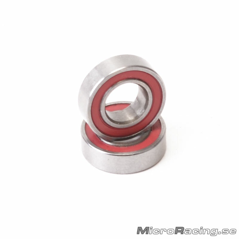 SCHUMACHER - 5x10x3mm Red Rubber Shielded Bearing (2pcs)