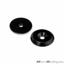 HB RACING - Aluminum Wing Mount Washer, Black (2pcs)