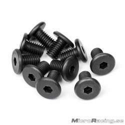 HB RACING - M5x8mm Pan Head Screws, Hex (10pcs)