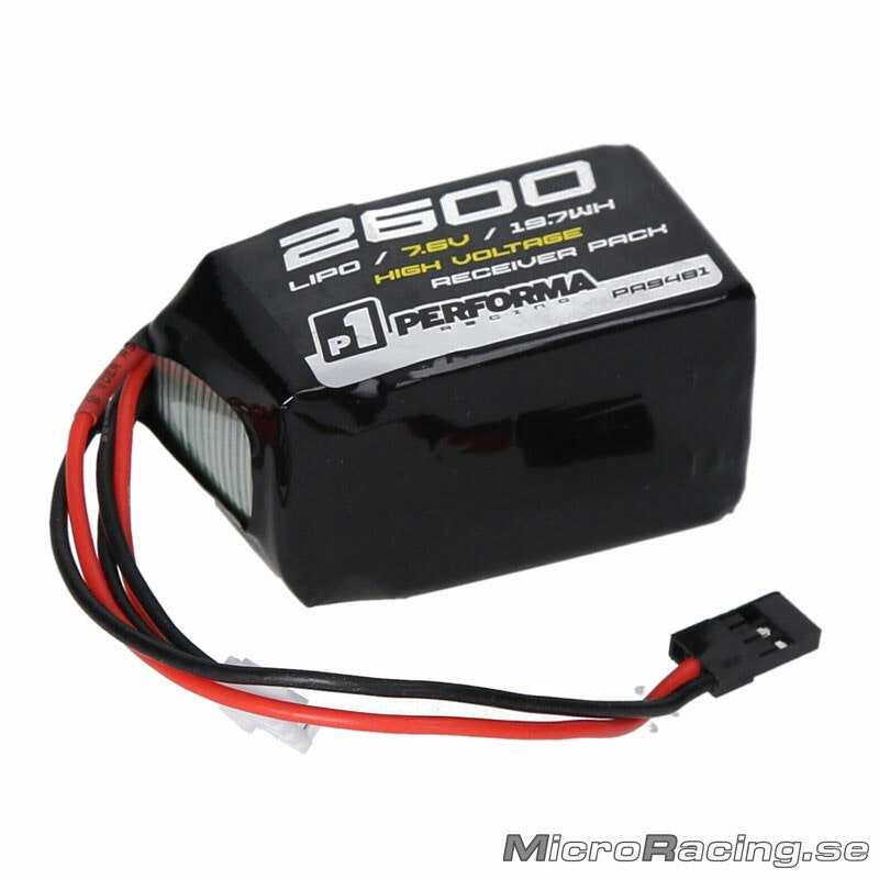 PERFORMA RACING - Battery LiPo, Hump Receiver Pack 7.6V/2600mAh