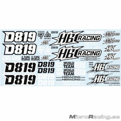 HB RACING - Decals, D819 - Black