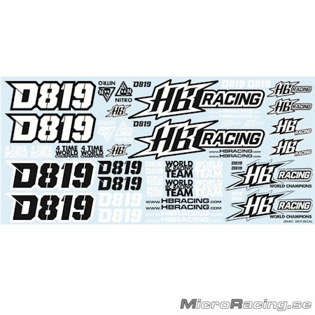 HB RACING - Dekal Ark - D819