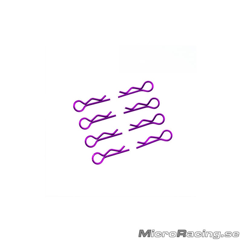 ULTIMATE RACING - Body Clips, Purple - 1/10 Off Road (8pcs)