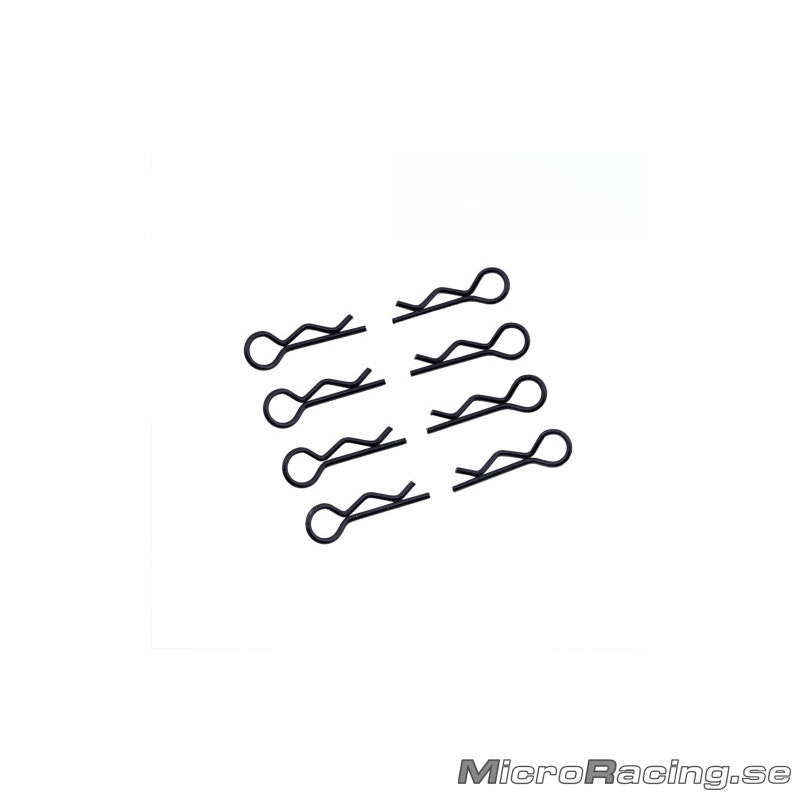 ULTIMATE RACING - Body Clips, Black - 1/10 Off Road (8pcs)