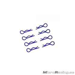 ULTIMATE RACING - Body Clips, Blue - 1/8 Off Road (8pcs)