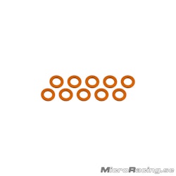 ULTIMATE RACING - M3x6x1mm Washer, Orange, Aluminum (10pcs)