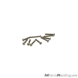 ULTIMATE RACING - M2x16mm Flat Head Screws, Hex (10pcs)