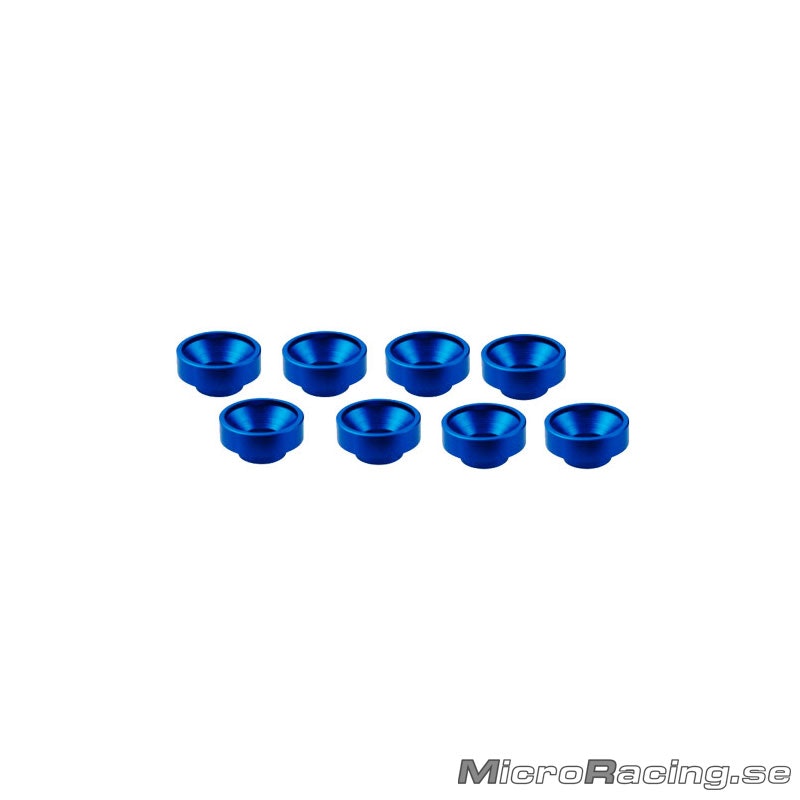 ULTIMATE RACING - M3 Washer, Servo, Blue, Aluminum (8pcs)