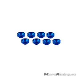 ULTIMATE RACING - M3 Washer, Servo, Blue, Aluminum (8pcs)