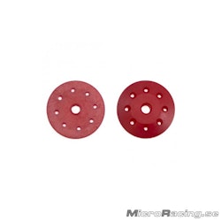 ULTIMATE RACING - 16mm Conical Shock Pistons, Red, 8x1.2mm, Angled (2pcs)