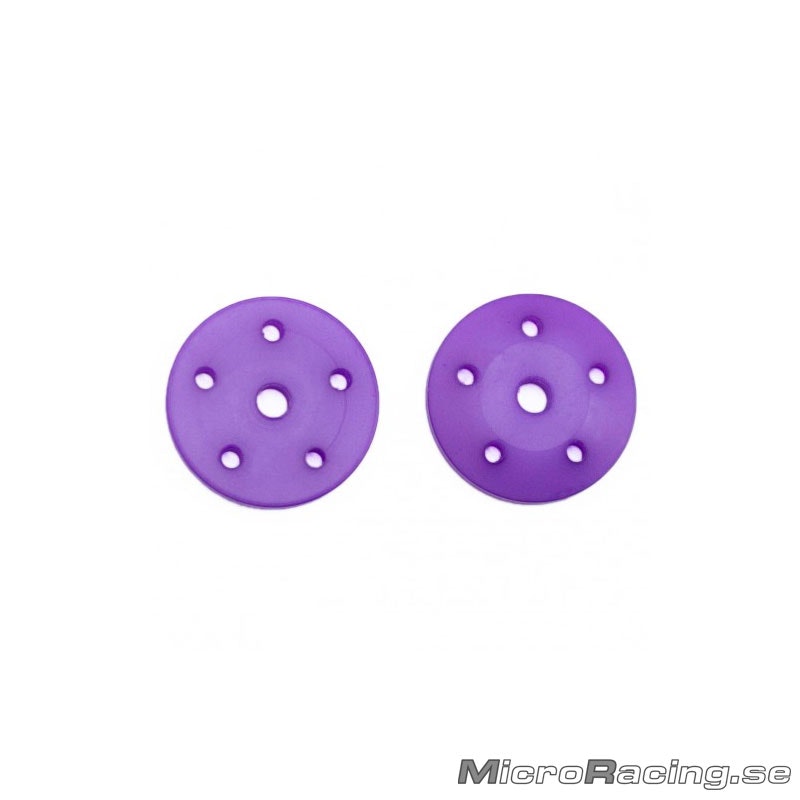 ULTIMATE RACING - 16mm Conical Shock Pistons, Purple, 5x1.5mm, Angled (2pcs)