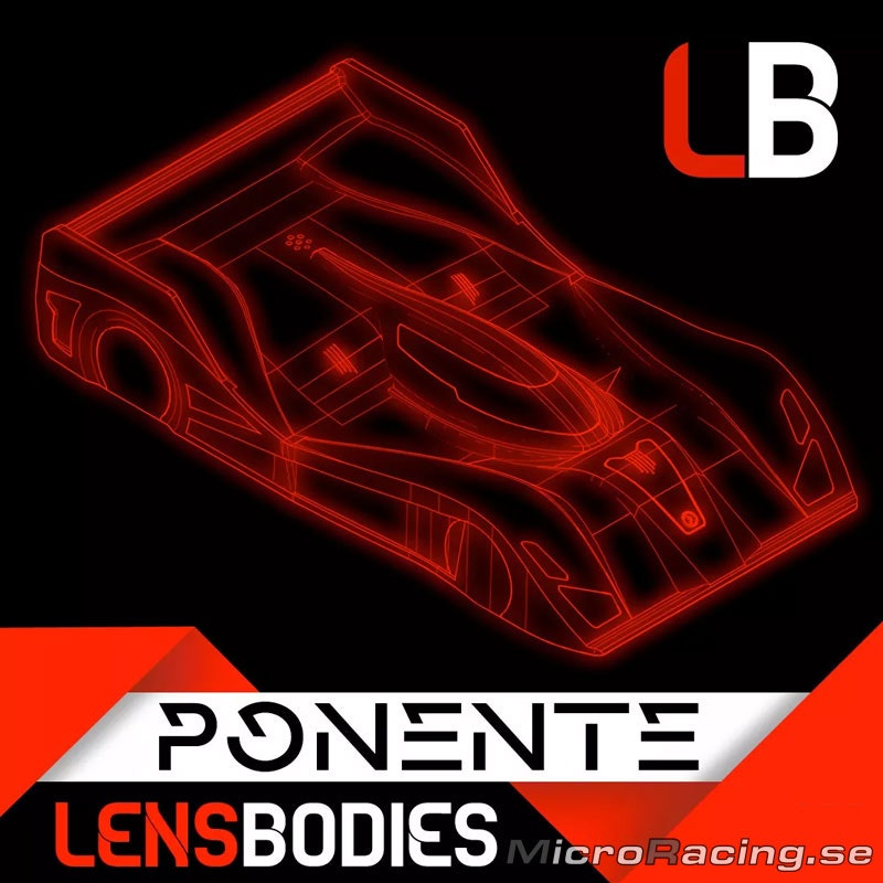 LENSBODIES - Body PONENTE "Ultra Light Weight", 1/12 OnRoad