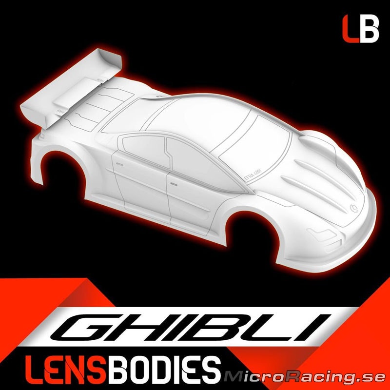 LENSBODIES - Body GHIBLI 190mm " Ultra Light Weight", 1/10 OnRoad