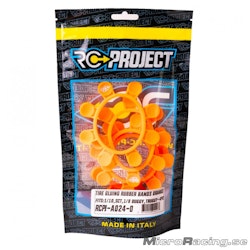 RC-PROJECT - Tyre Glue Bands, Orange, 1/8 & 1/10 Buggy (4pcs)