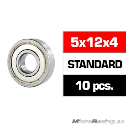 ULTIMATE RACING - 5x12x4mm "Hs" Metal Shielded Bearing Set (10pcs)