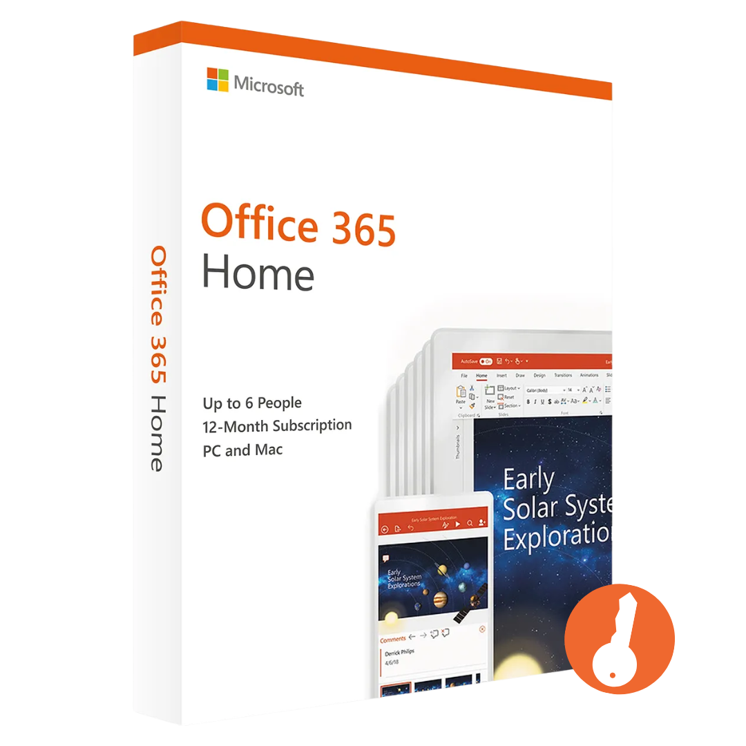 Microsoft Office 365 Home | 1 År | 5 Enheter | Retail