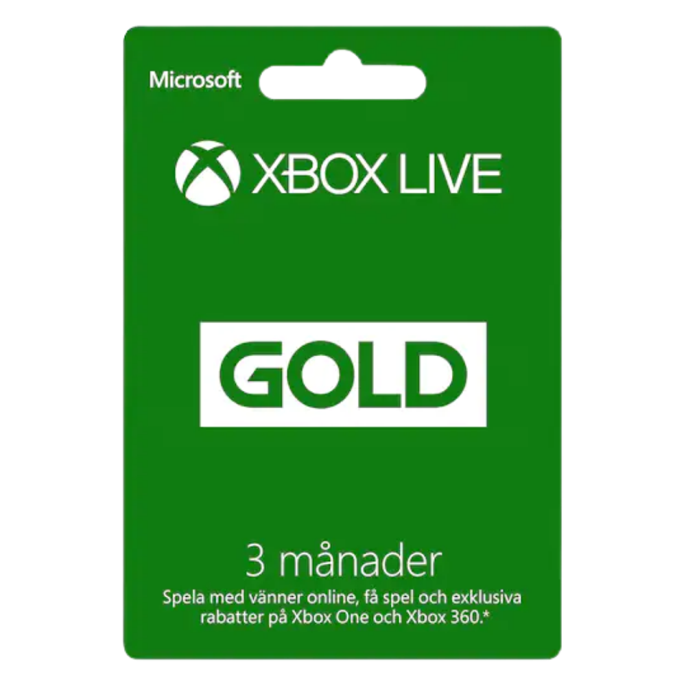 Microsoft Xbox Live Gold | 3 Månader (SE)