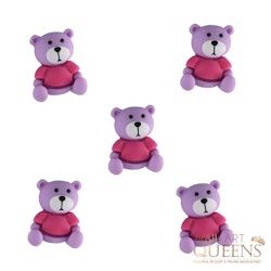 Teddy purple with pink shirt