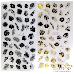 Stickers Black & Gold Leaves