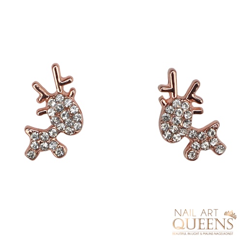 Earrings reindeer rosegold
