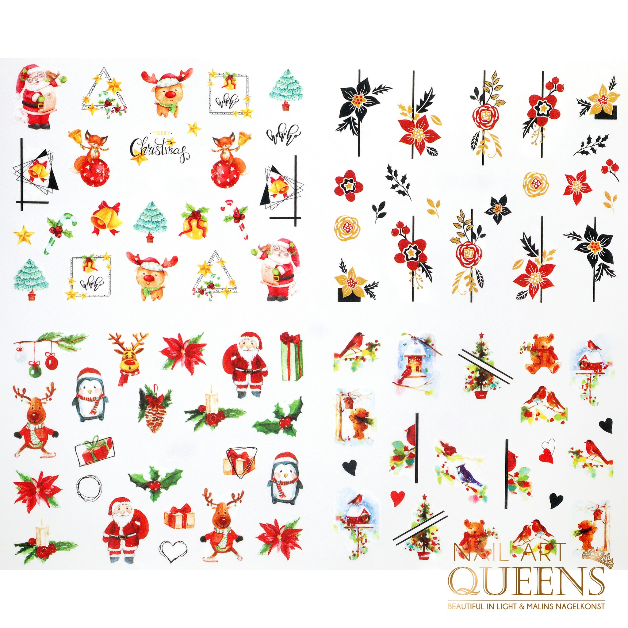 Stickers Christmas Santa Reindeer