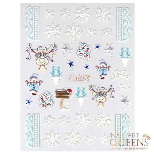 Stickers Christmas Snowman Sweater Reindeer