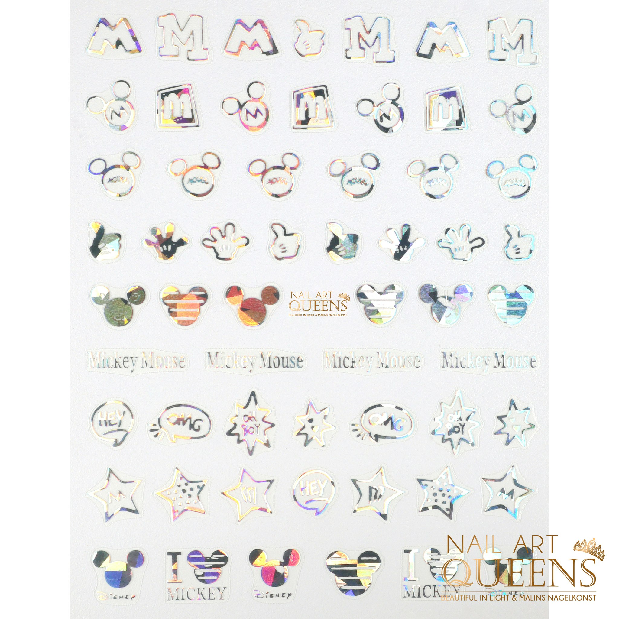 Stickers Mickey Mouse Silver Holo