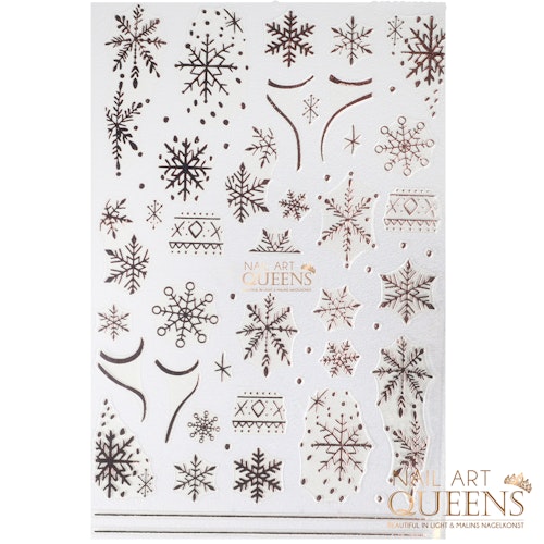 Stickers Christmas Rose Gold Snowflake