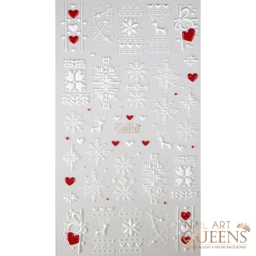 Stickers White Christmas Snowflakes Sweater