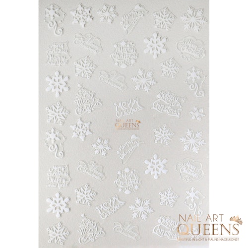 Stickers White Christmas Snowflakes