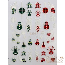Stickers Christmas Red and Green