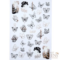 Stickers Black and Rose Gold Butterflies