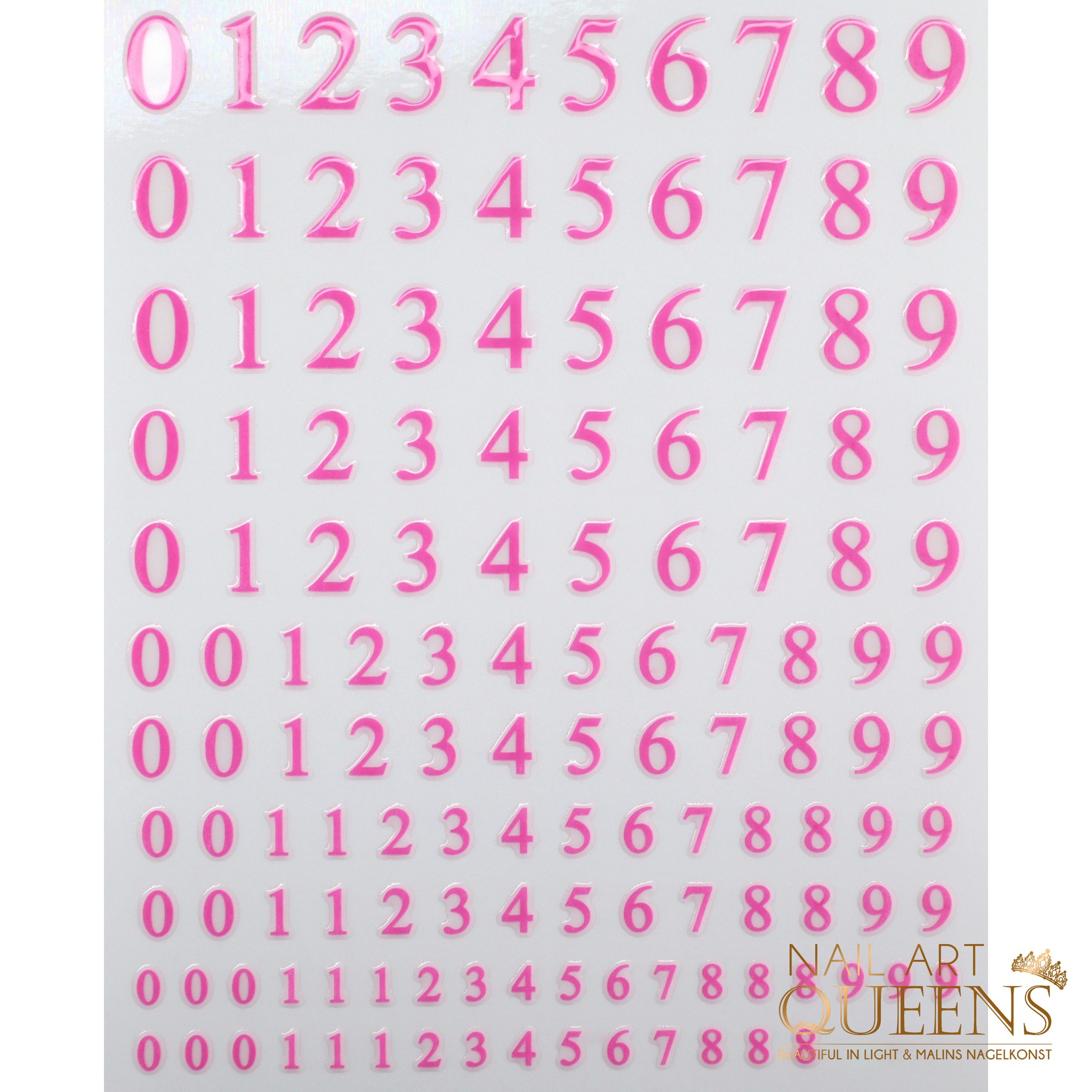 Stickers Pink number