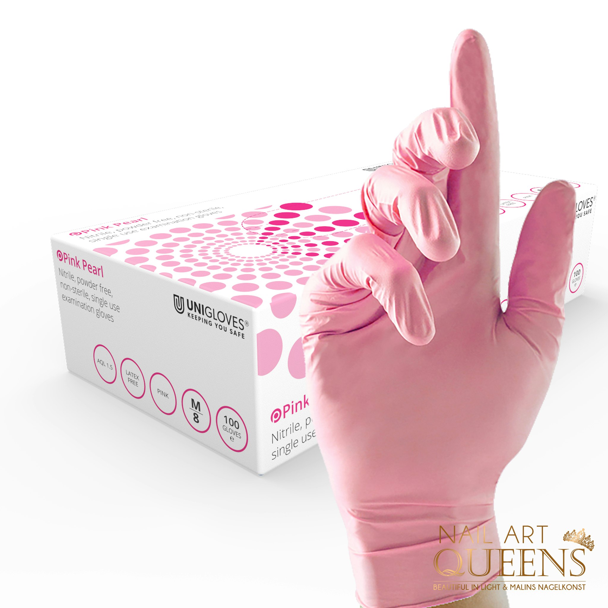 Nitrile Gloves Pink Pearl