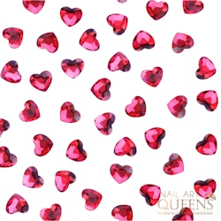 Hearts mini Hot Pink 6PCS