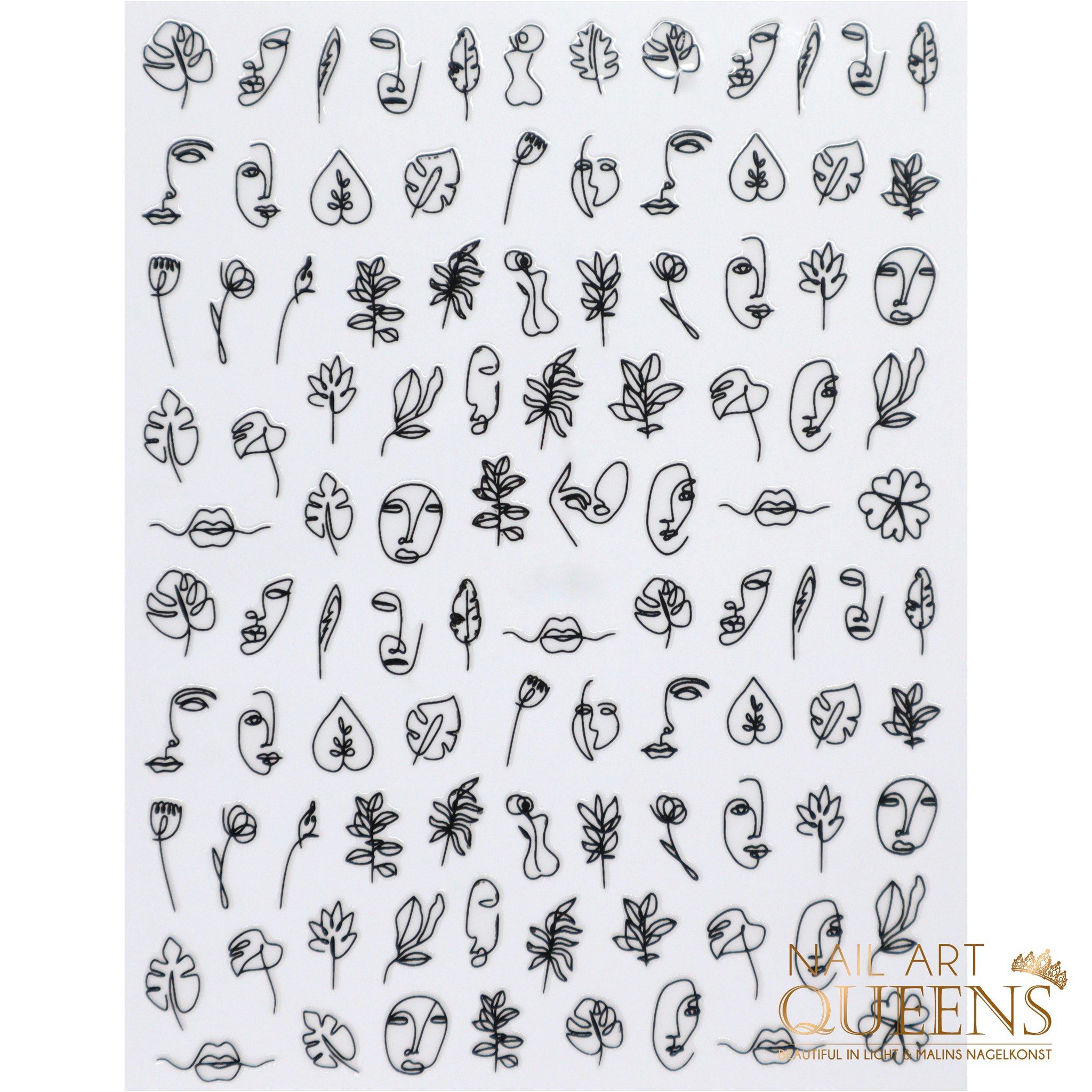 Stickers Faces Lines