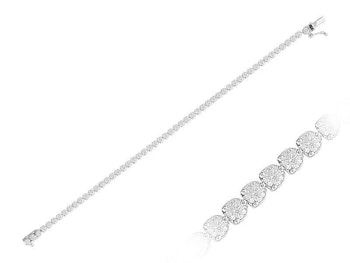 Waterway armbånd 4,28ct 53 diamanter (hvit, gul, rose)