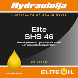 Elite Hydraulolja SHS 46 - 20 liter (dunk), 220 liter (fat), 1000 liter (IBC)