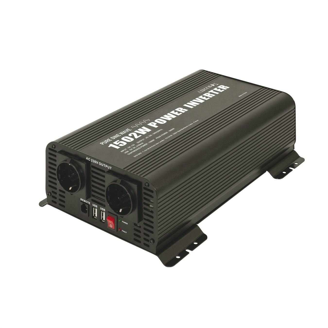 Inverter GYS PSW 1502W 12V med fjärrkontroll