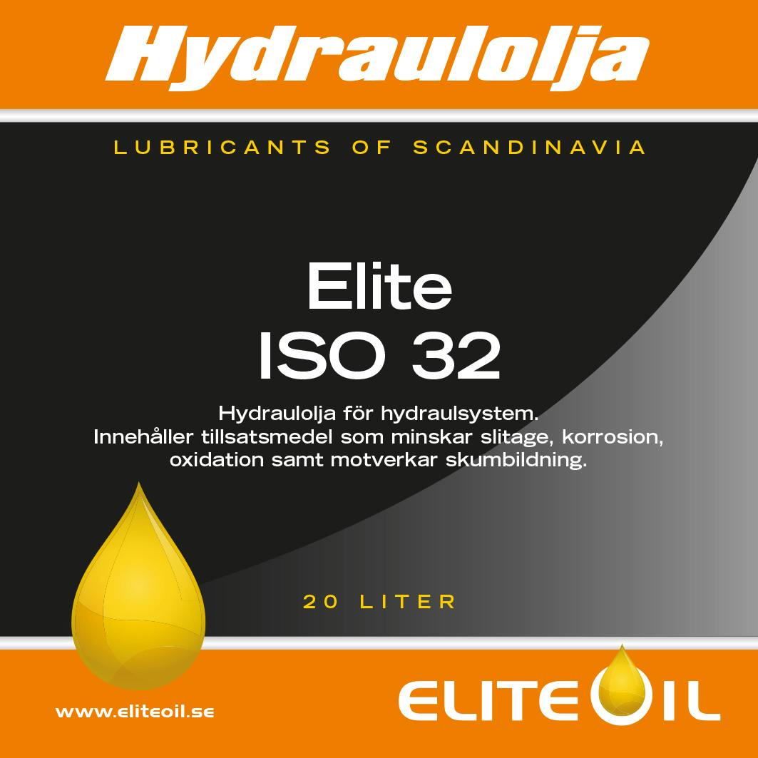 Elite Hydraulolja ISO 32 - 20 liter (dunk), 220 liter (fat), 1000 liter (IBC)