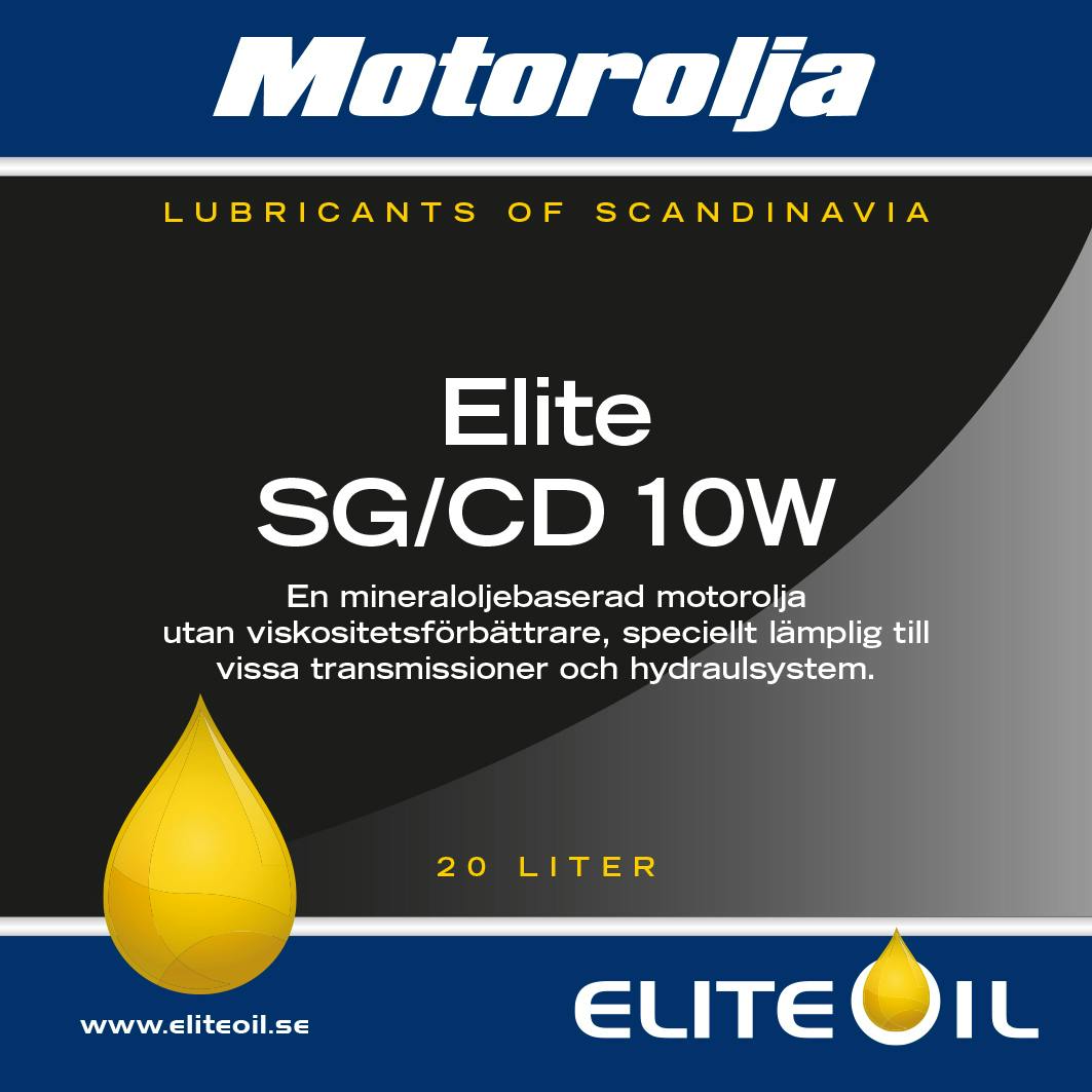 Elite SG/CD 10W Motorolja - 20 liter (dunk), 208 liter (fat)